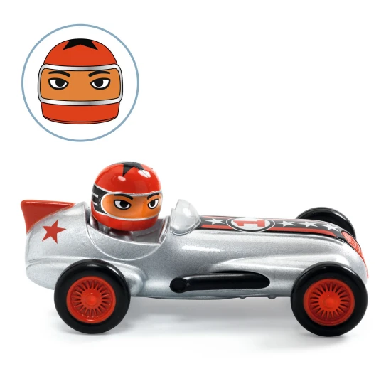 Kovové autíčko Crazy Motors Silver Super Speed – Djeco DJ05453