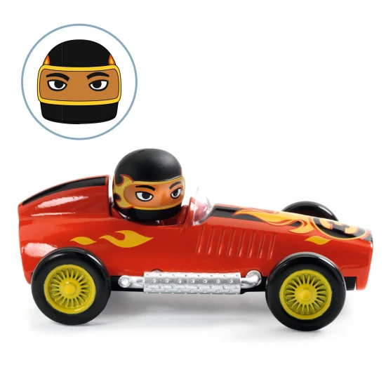 Kovové autíčko Crazy Motors Red Super Speed – Djeco DJ05455
