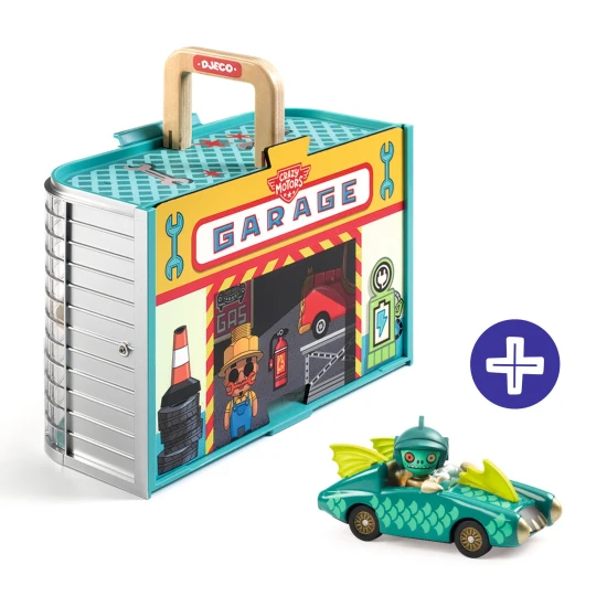 Djeco Prenosná garáž Crazy Motors Nomad
