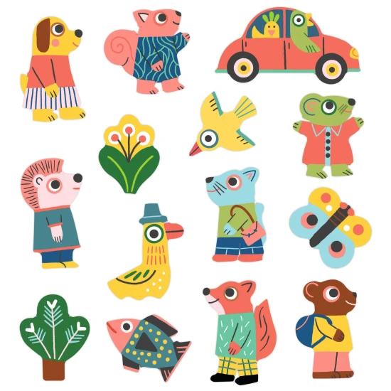 Odnímateľné samolepky Zvieratká