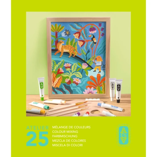 Maliarska sada Atelier 25 Miešanie farieb – Djeco GA10025