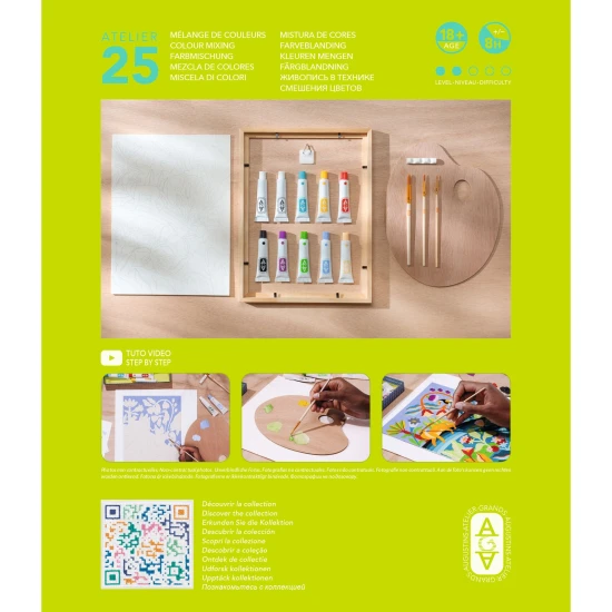 Maliarska sada Atelier 25 Miešanie farieb – Djeco GA10025