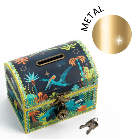 Drevená pokladnička Dinosaurus