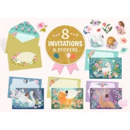 Úžasné stvorenia 8 pozvánok s nálepkami