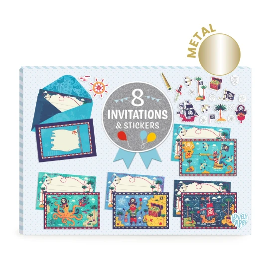 Pozvánky & samolepky Piráti