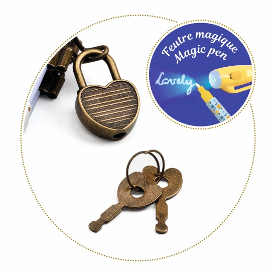 Tajný zápisník s čarovným perom, zámkom a 2 kľúčikmi Kendra