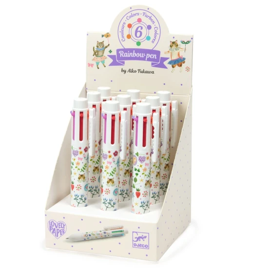 Dúhové šesťfarebné pero Aiko