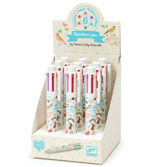 Dúhové šesťfarebné pero Tina