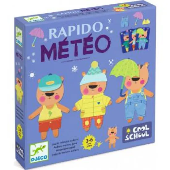 Hra Rapido Meteo, kde hráči súťažia v tom, kto skôr oblečie svojho tigra podľa toho, ako si zapamätal inštrukcie od spoluhráča.