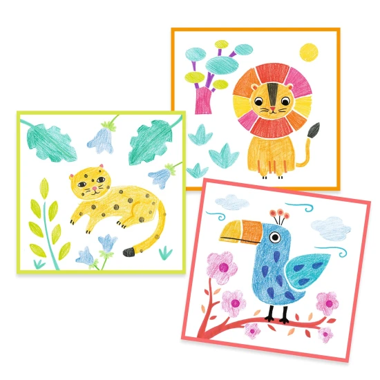 Kreslenie podľa šablóny Zvieratká