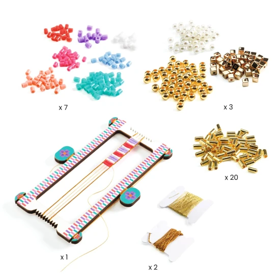 Výroba tkaných náramkov s veľkými korálkami