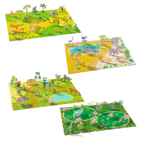 Zdvíhacie odnímateľné samolepky Zvieratá