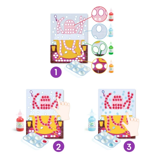 Maľovanie prstami Bodky a rybičky