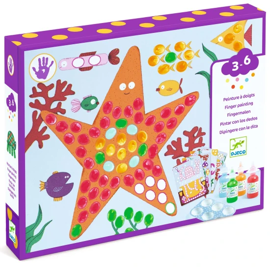 Maľovanie prstami Bodky a rybičky