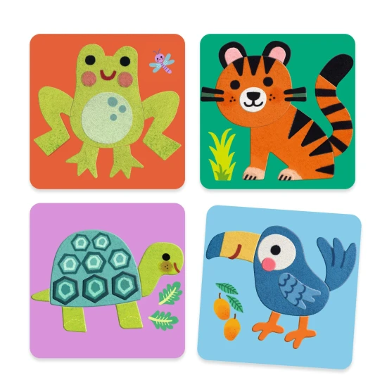 Plstené obrázky Mäkké zvieratká