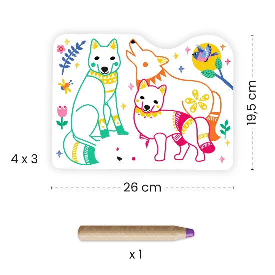 Magické vyfarbovanie farbičkou Rodiny z lesa