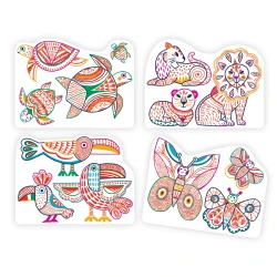 Magické vyfarbovanie farbičkou Rodinky z divočiny