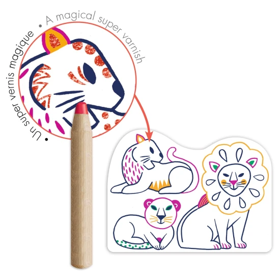 Magické vyfarbovanie farbičkou Rodinky z divočiny