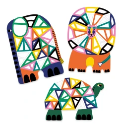 Afrika Odnímateľné mozaikové samolepky