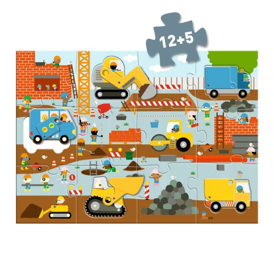 Obrovské puzzle so stavebnými strojmi: Zábava pre šikovné ručičky