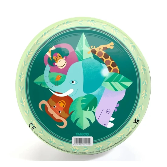Djeco lopta Savana 22 cm – ilustrovaná lopta so zvieratkami zo savany