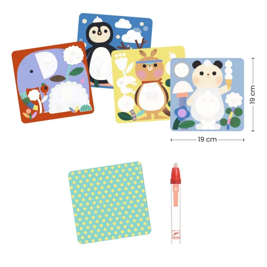 Magické vyfarbovanie vodou Zvieratká a mláďatká