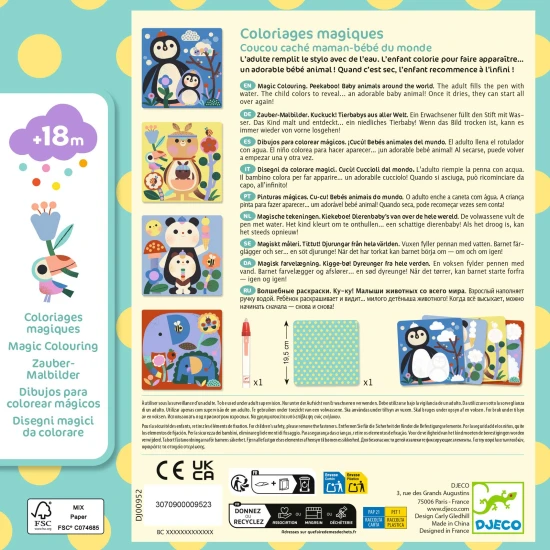 Magické vyfarbovanie vodou Zvieratká a mláďatká