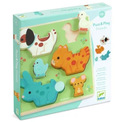Drevené puzzle Kamaráti zvieratká