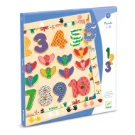 Edukačné puzzle s číslami a zvieratkami