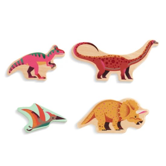 Drevené edukačné puzzle Dinosaury