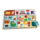 Drevené edukačné puzzle Dom