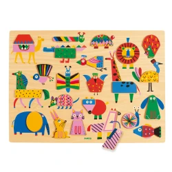 Drevené vkladacie puzzle Puzzlo Geo