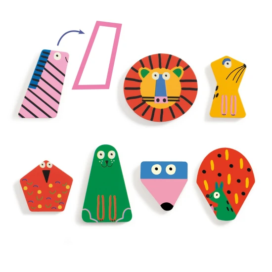 Drevené vkladacie puzzle Puzzlo Geo