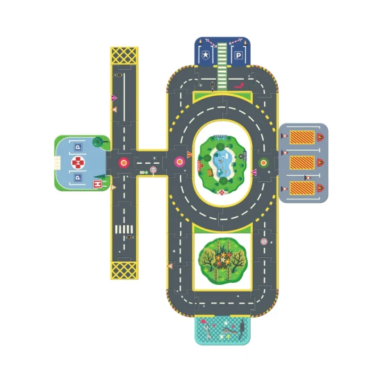 Crazy Motors Mesto (Obrovské Puzzl'Up puzzle 28 + 6 ks)