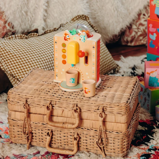 Drevený espresso kávovar - Hra na baristu