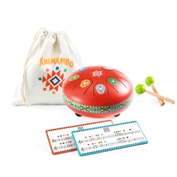 Kovový červený bubon Animambo