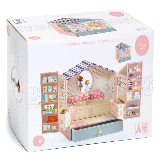 Tinou shop: hracia skrinka s dvierkami a 3 zásuvkami