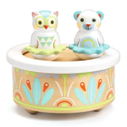 Drevená hracia skrinka Medveď a sova