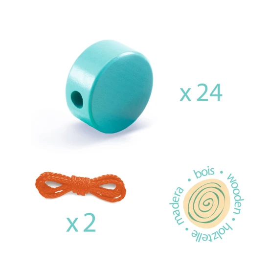 Navliekanie drevených korálok Tvary