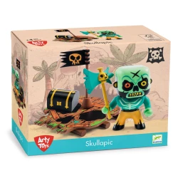 Arty Toys figúrka pirát Skull s plťou a truhlicou