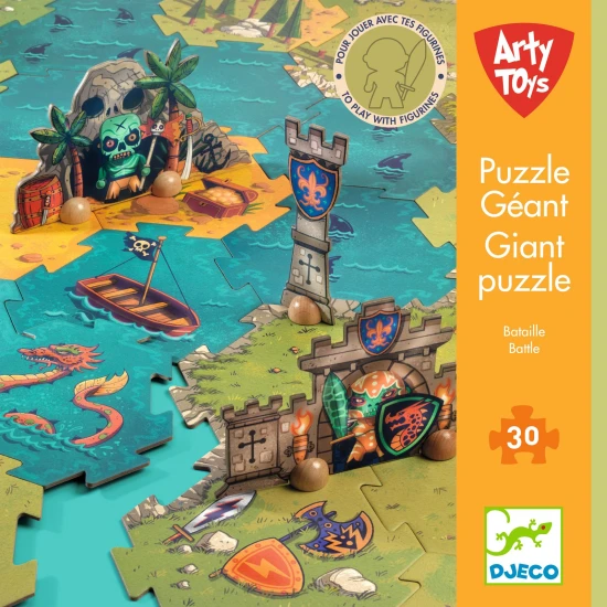 Arty Toys Obrovské puzzle Bitka Piráti vs Rytieri 30 ks