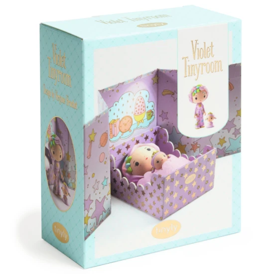Tinyly figúrky pre deti – Violeta a Hviezdička s ilustrovanou krabičkou