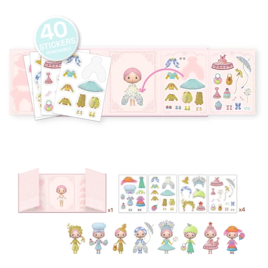 Tinyly odnímateľné samolepky Miss Lilypink