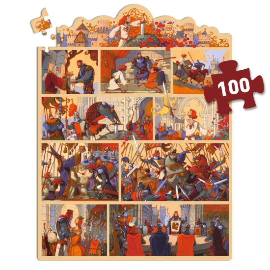 Rozprávkové puzzle Kráľ Artuš 100 ks