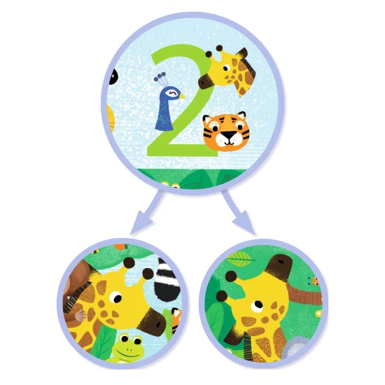 Obrovské vzdelávacie puzzle Džungľa 54 ks