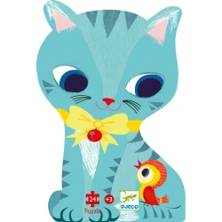 Siluetové puzzle: Mačička