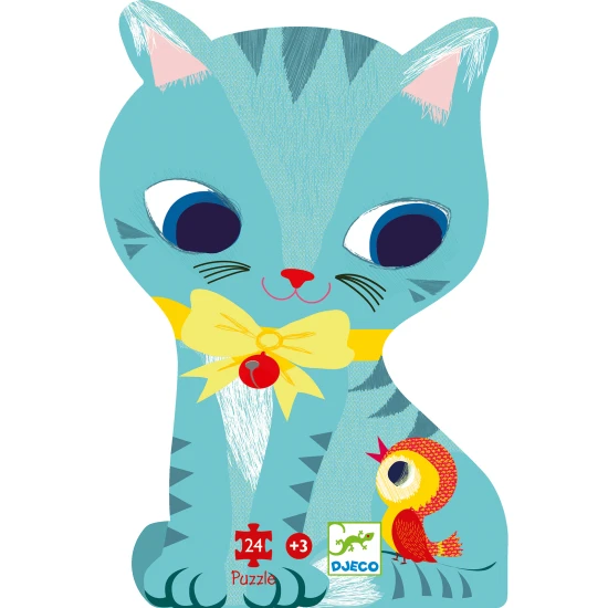 Siluetové puzzle: Mačička