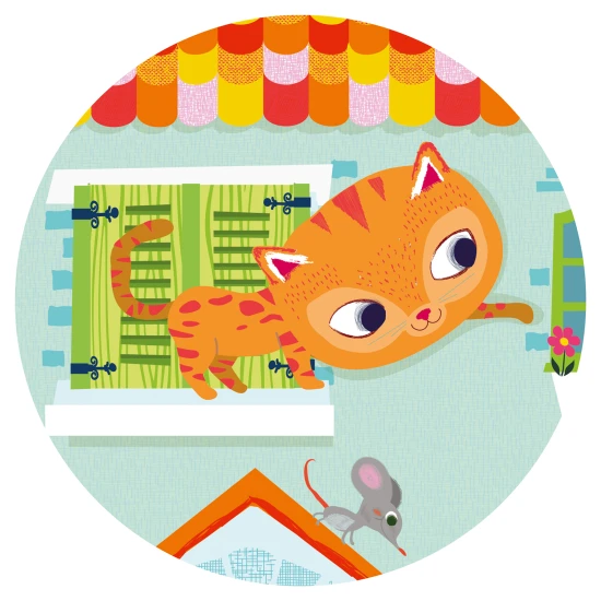 Siluetové puzzle: Mačička