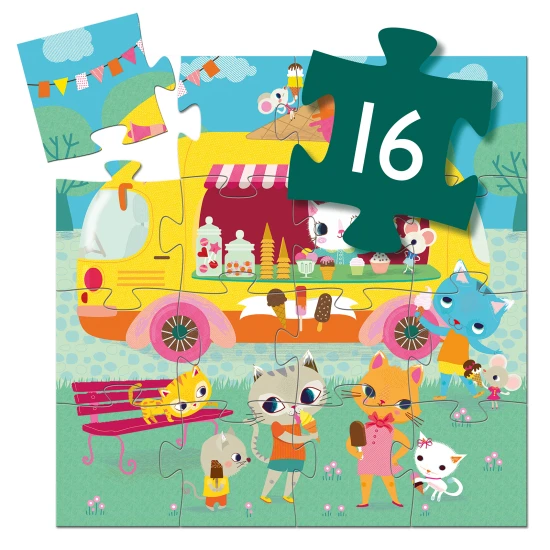 Puzzle Pojazdná zmrzlináreň 16 ks