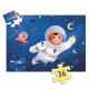 Siluetové puzzle: Astronaut na Mesiaci (36 dielikov)